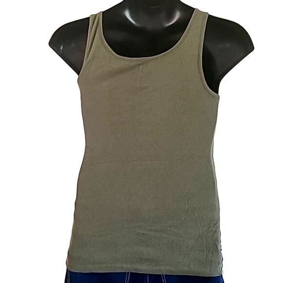 Excellent Old Navy Women Green Sequin Embellished Sleeveless Tank Top Size Large - Picture 7 of 7
